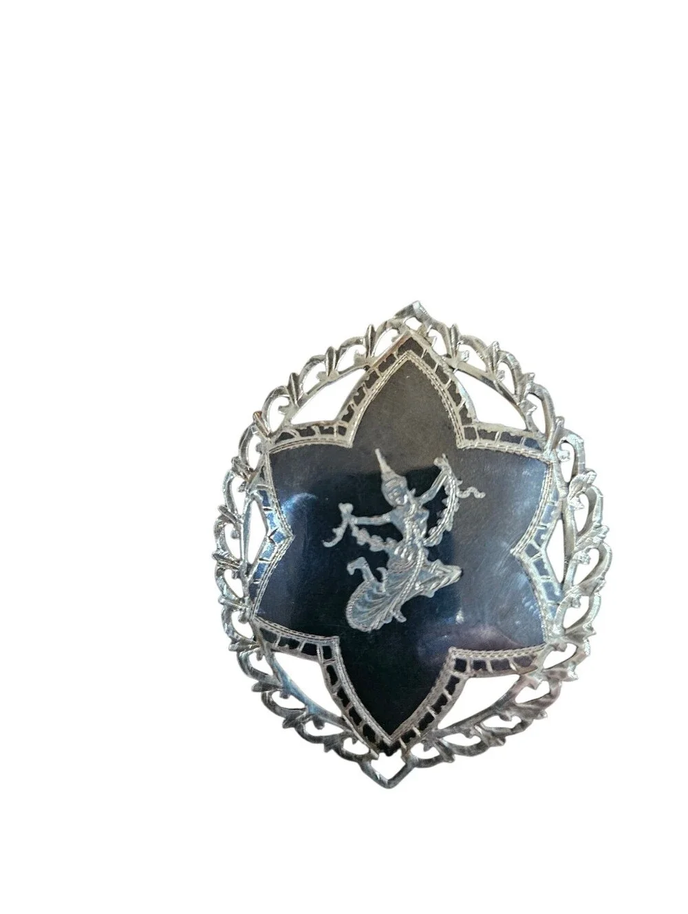 Vintage 1930s Siam Sterling Silver Brooch